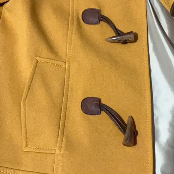 OUTBACK RED Vintage Duffle Coat S 19” p2p Mustard EUC - Picture 6 of 11